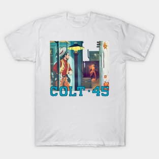 Colt 45 Buffalo Bill Western Cowboy Retro Comic T-Shirt